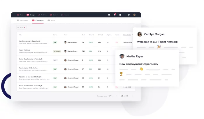 TalentLyft interface TalentLyft